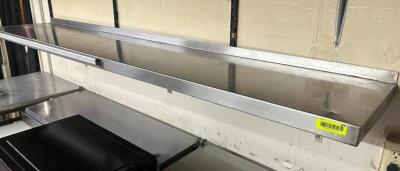 86" X 16" STAINLESS WALL SHELF.