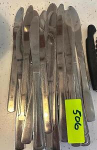 (20) STAINLESS KNIVES.