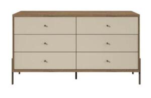 DESCRIPTION: (1) DOUBLE DRESSER BRAND/MODEL: MANHATTAN COMFORT/350594 INFORMATION: WHITE & BROWN/6-DRAWER/MUST COME INTO INSPECT CONTENTS RETAIL$: 331