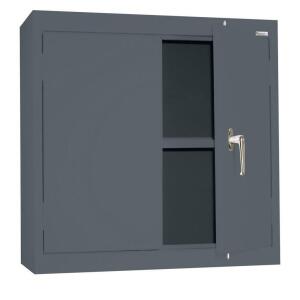 DESCRIPTION: (1) GARAGE CABINET BRAND/MODEL: SANDUSKY/WA11301230-02 INFORMATION: CHARCOAL/DOUBLE-DOOR RETAIL$: 231.14 SIZE: 12"D X 30"H X 30"W QTY: 1