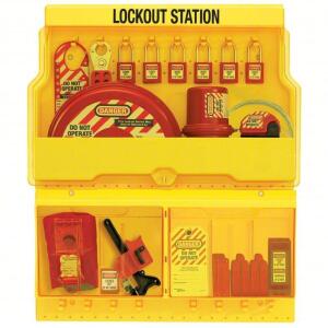 DESCRIPTION: (1) LOCKOUT STATION BRAND/MODEL: MASTER LOCK #2CJL8 INFORMATION: 18 COMPONENTS INCLUDED, ELECTRICAL/VALVE, LOCKOUT STATION RETAIL$: $889.