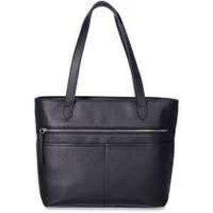 DESCRIPTION: (1) HANDBAG BRAND/MODEL: TIME AND TRU INFORMATION: BLACK LEATHER RETAIL$: $18.00 EA QTY: 1