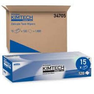 DESCRIPTION: (1) CASE OF (15) BOXES OF (119) LOW LINT WIPES BRAND/MODEL: KIMBERLY CLARK #34705 RETAIL$: $137.99 EA QTY: 1