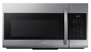 DESCRIPTION: (1) OVER-THE RANGE MICROWAVE BRAND/MODEL: SAMSUNG/ME17R7021ES INFORMATION: STAINLESS STEEL/CAPACITY: 1.7 CU-FT RETAIL$: 309.00 SIZE: 16.5