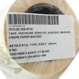 DESCRIPTION: (1) CASE OF (24) ROLLS OF MASKING TAPE WITH CREPE PAPER BRAND/MODEL: CINCINNATI ASSOC SIZE: 2" RETAIL$: $240.00 EA QTY: 1