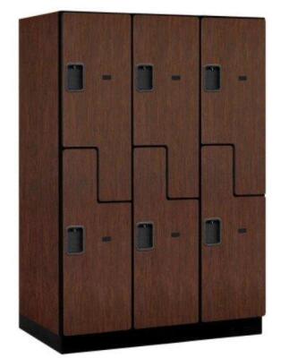 DESCRIPTION: (1) SET OF PREMIUM DESIGNER LOCKERS BRAND/MODEL: SALSBURY INFORMATION: 3 WIDE, 2 TIER, S STYLE, INCLUDES BASE & SIDES RETAIL$: $1,582.99