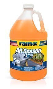 DESCRIPTION: (2) ALL SEASON 2 IN 1 DEICER AND BUG REMOVER BRAND/MODEL: RAIN-X SIZE: 1 GALLON RETAIL$: $7.00 EA QTY: 2