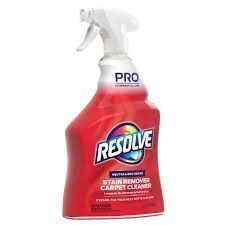 DESCRIPTION: (5) STAIN REMOVER CARPET CLEANER BRAND/MODEL: RESOLVE PRO SIZE: 1 QT RETAIL$: $10.00 EA QTY: 5