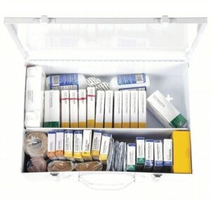 DESCRIPTION: (1) FIRST AID KIT BRAND/MODEL: FIRST AID ONLY #32la65 SIZE: Gen Purpose, 25 People Served, 319 Components, Metal RETAIL$: $175.43 EA QTY: