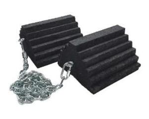 DESCRIPTION: (1) LOT OF (2) WHEEL CHOCK BLOCK BRAND/MODEL: MONSTER MOTION/9330491 INFORMATION: BLACK/WITH CHAIN/STOCK IMAGE NOT REFLECTIVE OF ACTUAL S