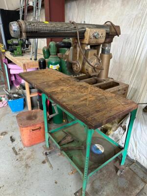 CRAFTSMAN RADIAL ARM SAW W/ FEEDER STAND