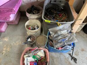 (1) LOT OF ASSORTED HARDWARE, BOLTS, NUTS, MISC.