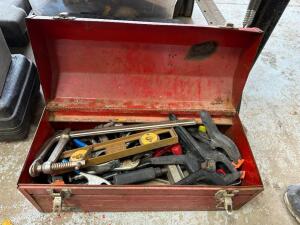 TOOL BOX W/ CONTENTS - ASSORTED HAND TOOLS