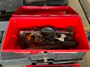 TOOL BOX W/ CONTENTS - ASSORTED HAND TOOLS