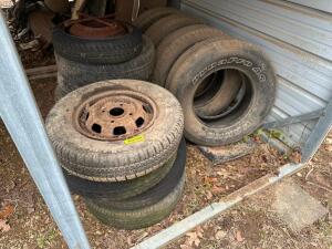 (1) LOT OF ASSORTED USED TIRES AND RIMS