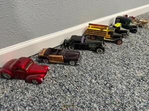 (6)ASSORTED COLLECTIBLE DYE CAST AND PLASTIC CARS.