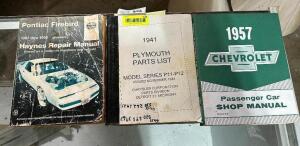 (3) ASSORTED SHOP MANUALS.