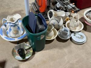 LARGE GROUP OF ASSORTED PORCELAIN DISHWARE AND PLATTERS