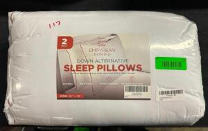 TWO PACK KING ALTERNATIVE SLEEP PILLOWS