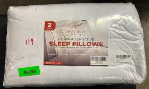 TWO PACK KING ALTERNATIVE SLEEP PILLOWS