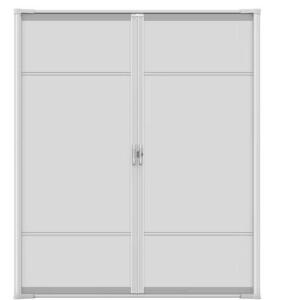 BRISA WHITE STANDARD DOUBLE RETRACTABLE SCREEN DOOR