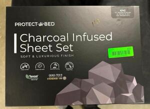 KING SIZE CHARCOAL INFUSED SHEET SET