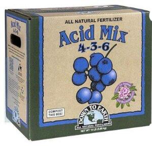 DESCRIPTION: (1) ALL NATURAL FERTILIZER BRAND/MODEL: ACID MIX 4-3-6 SIZE: 15 LB RETAIL$: $40.00 EA QTY: 1