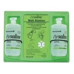 DESCRIPTION: (1) EYEWASH STATION 2 BOTTLE BRAND/MODEL: EYESALINE WALL STATION SIZE: 16 FL OZ BOTTLES RETAIL$: $20.00 EA QTY: 1