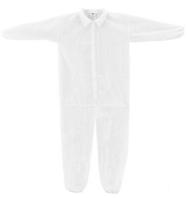 DESCRIPTION: (1) PACK OF (24) DISPOSABLE COVERALLS BRAND/MODEL: KOOLGUARD/107-KG INFORMATION: WHITE/ELASTIC WRIST & ANKLES RETAIL$: 64.95 PER PK OF 24