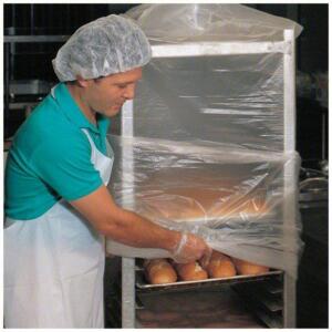 DESCRIPTION: (2) BOXES OF (50) PAN RACK COVER BRAND/MODEL: 3CUA5 SIZE: Polyethylene, 80 in Overall Ht, 52 in Overall Wd, Clear, 52 in Dp RETAIL$: $65.