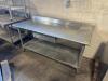 72" X 30" STAINLESS TABLE W/ 4" BACK SPLASH. - 4