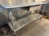 72" X 30" STAINLESS TABLE W/ 4" BACK SPLASH. - 7