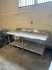 78" X 36" STAINLESS TABLE W/ 4" BACK SPLASH. - 3