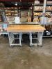 63" X 34" BUTCHER BLOCK PASTRY TABLE W/ (2) TRAY RACK BASES. - 3