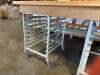 63" X 34" BUTCHER BLOCK PASTRY TABLE W/ (2) TRAY RACK BASES. - 10