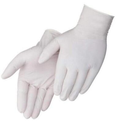 DESCRIPTION: (10) PACKS OF (100) DISPOSABLE GLOVES BRAND/MODEL: LIBERTY INDUSTRIAL/2819W-S INFORMATION: LATEX/POWDER-FREE RETAIL$: 13.05 PER PK OF 100