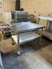 36" X 24" LOW BOY STAINLESS EQUIPMENT STAND W/ 2" BACK SPLASH - 3