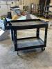 TWO TIER BLACK PLASTIC UTILITY CART - 2