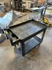 TWO TIER BLACK PLASTIC UTILITY CART - 4