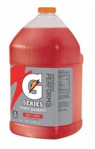 DESCRIPTION: (8) SPORTS DRINK MIX BRAND/MODEL: GATORADE/33977 INFORMATION: FRUIT PUNCH/YIELD PER UNIT: 6.0 GAL RETAIL$: 17.82 EACH SIZE: 1 GAL. QTY: 8