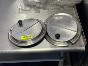 (2) 11" STAINLESS SOUP CROCK LIDS