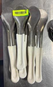 (8) STAINLESS SERVING SPOONS