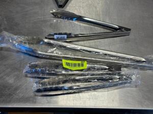 (4) STAINLESS TONGS