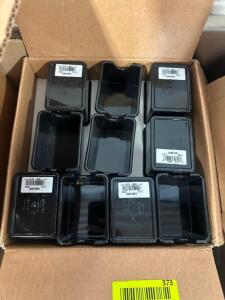 (1) CASE OF BLACK PLASTIC SUGAR CADDYS