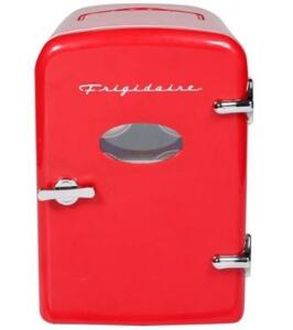 DESCRIPTION: (1) PORTABLE RETRO MINI FRIDGE BRAND/MODEL: FRIGIDAIRE/EFMIS175 INFORMATION: RED/CAPACITY: 9-CAN RETAIL$: 69.95 SIZE: 11.81"L X 7.08"W X