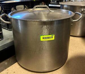 25 QT STAINLESS STOCK POT W/ LID