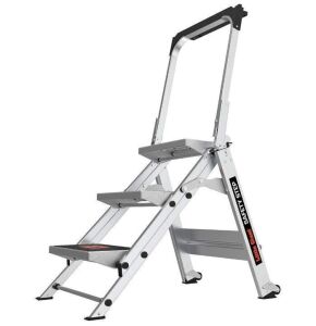 DESCRIPTION: (1) SAFETY STEP LADDER BRAND/MODEL: LITTLE GIANT #10310BA INFORMATION: THREE STEP, TYPE IA WITH BAR RETAIL$: $215.00 EA QTY: 1