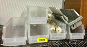 ASSORTED STORAGE BINS AS SHOWN