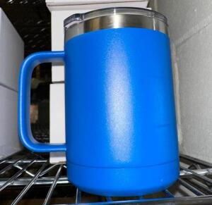 (4)- ROYAL BLUE MUGS WITH HANDLES