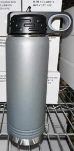 (6)- DARK GRAY WATER BOTTLES